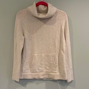 LOFT Cream Cowl Neck Sweater